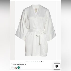In Bloom Bridal White Robe with Belt